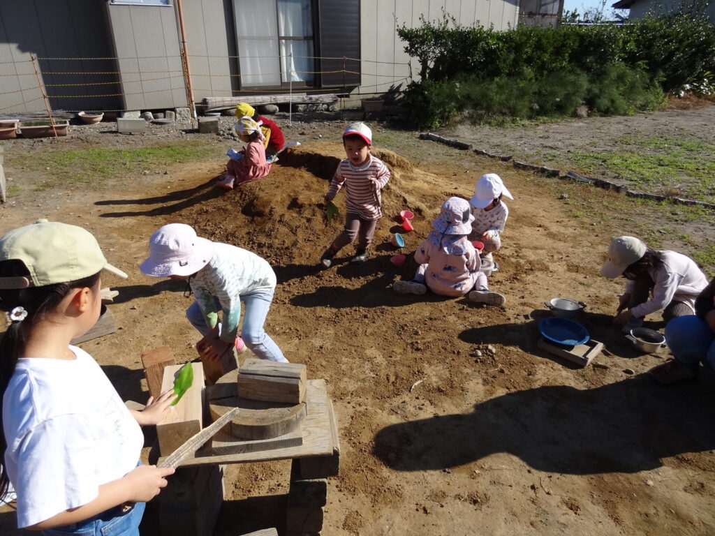 土の塊集め