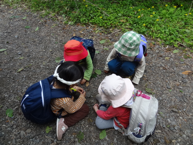 帰り道休憩中