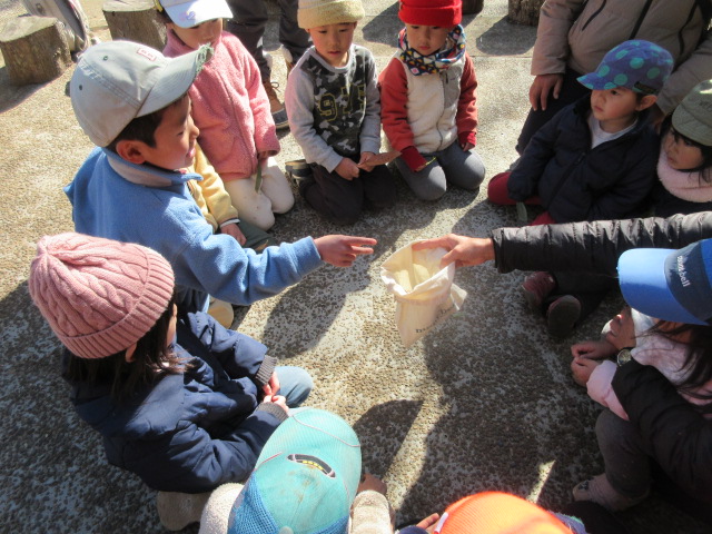 葉っぱのくじ引き