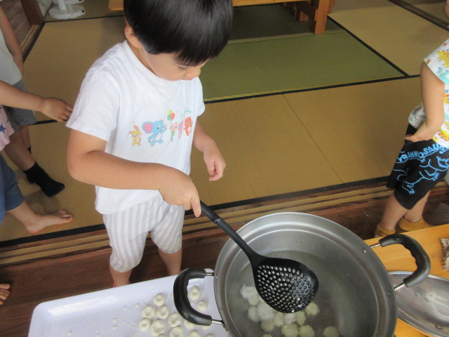 茹でる