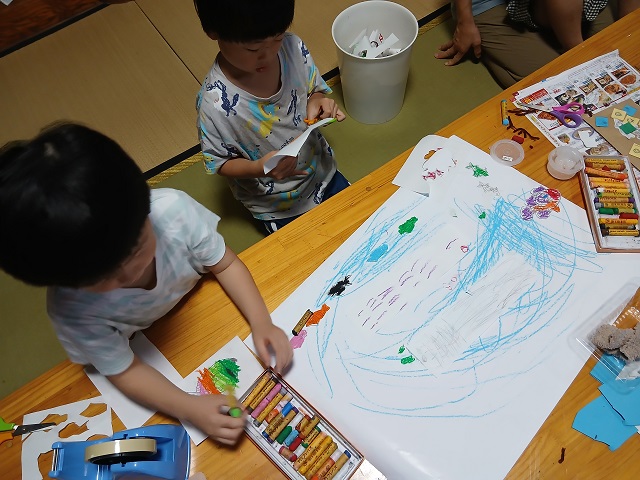 2人で海を作ったよ